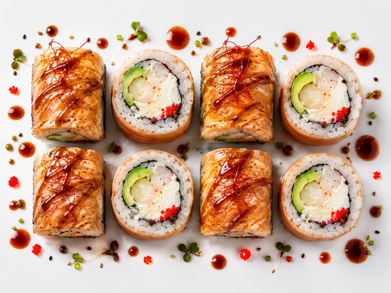 Caramel Aburi Salmon Roll